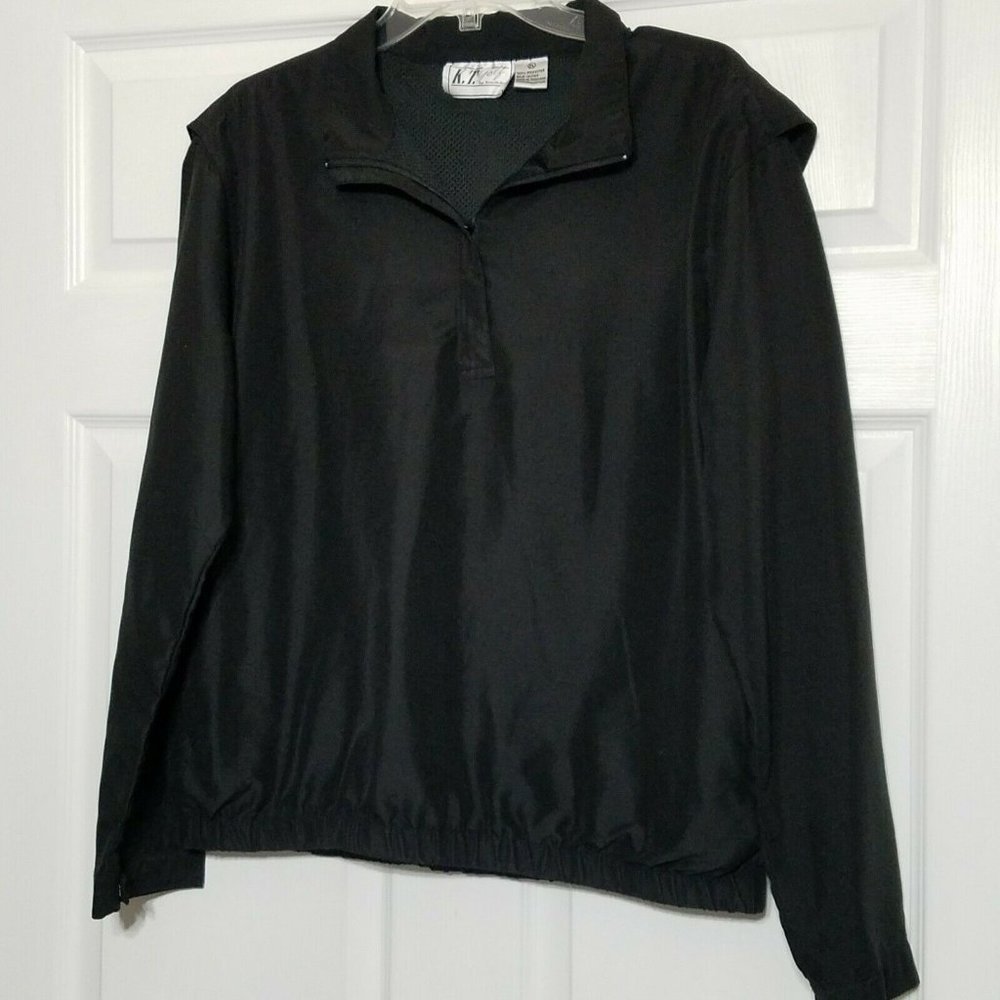 Keneth Too Golf Pull Over Jacket ~ Sz XL ~ Black